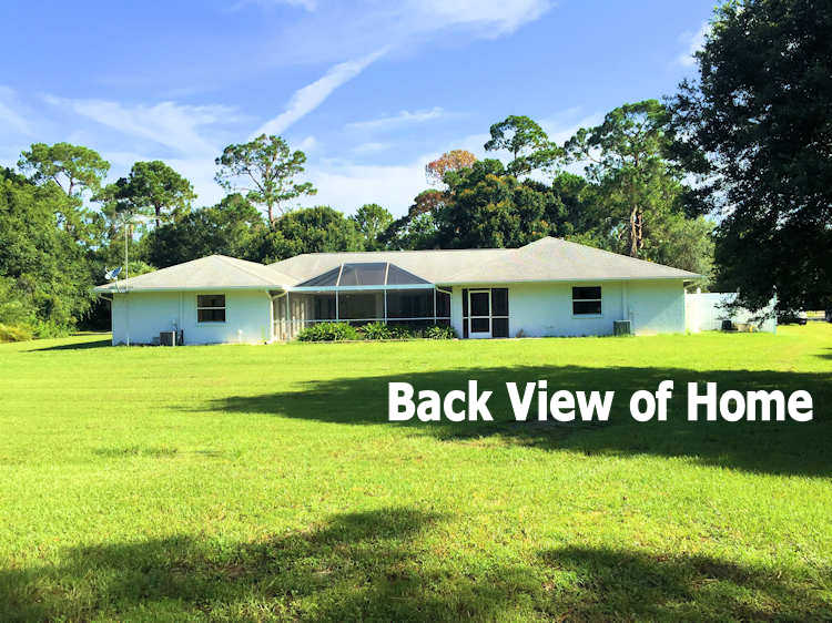 Back view of home for sale in North Port Florida